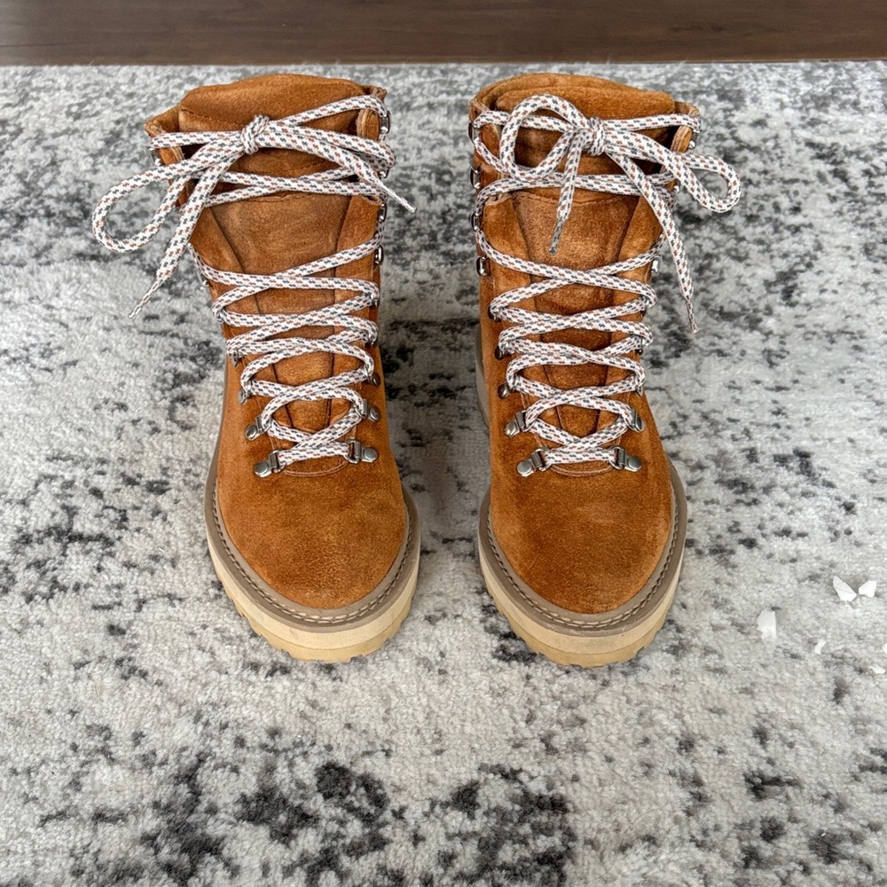Diemme Tan Suede Lace-Up Boots
